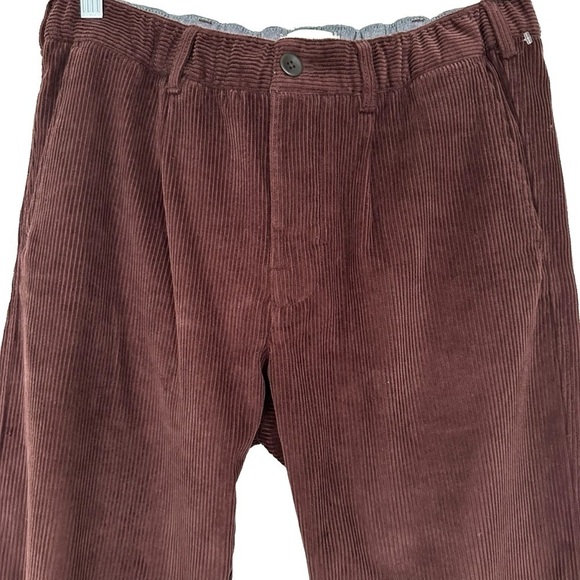 HUCKLEBERRY WELLEN EASY FIT CORDUROY BROWN PANTS SIZE 31 - Picture 3 of 12